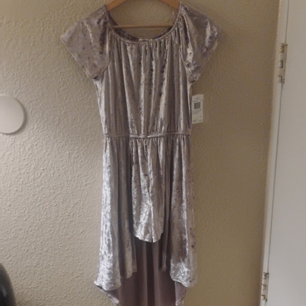 Elegant Velvet Maxi Dress in Silver